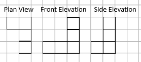 Plan and elevations diagram